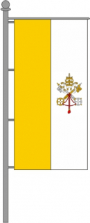 Vatikanische Kirchenfahne Hochformat fr Ausleger 80x200cm