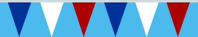 Wimpelkette blau-weiss-rot 30x45 aus Stoff