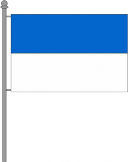 Querformatfahne blau-wei�