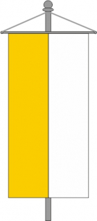 Sch�tzenbanner gelb-wei�
