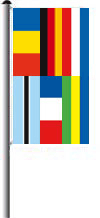 Nationalfahne ohne Motiv Hochformat fr Ausleger 150x300cm