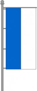 Kirchenfahne Hochformat f�r Ausleger blau-wei�