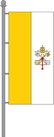Vatikanische Kirchenfahne Hochformat 80x200cm