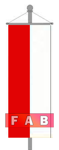 Bundesland Banner ohne Wappen Hessen