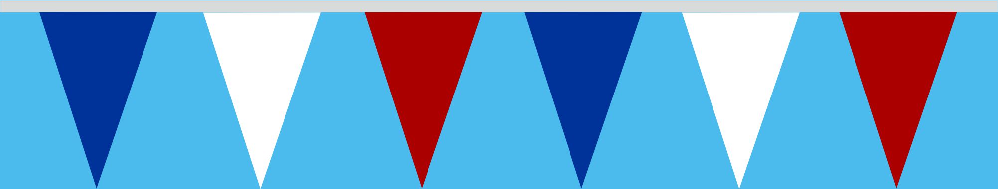 Wimpelkette blau-weiss-rot 20x30