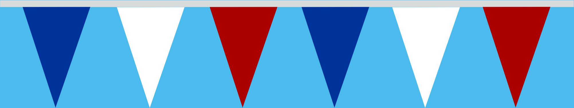 Wimpelkette blau-weiss-rot 30x45 aus Stoff