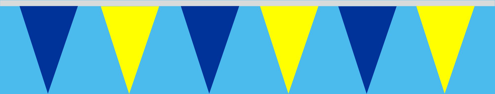 Wimpelkette gelb-blau 30x45