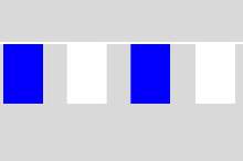 Flaggenkette Blau - wei 20x30