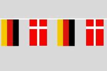 Flaggenkette Deutschland-Dnemark 20x30