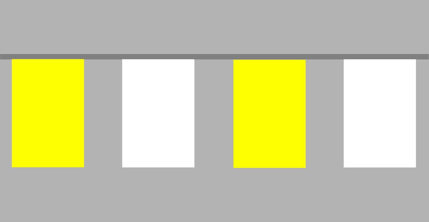 Flaggenkette gelb - wei 30x45