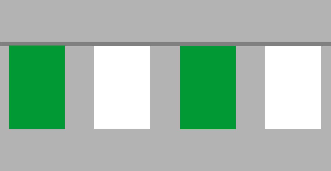 Flaggenkette grn - wei 30x45