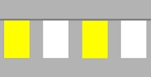 Flaggenkette gelb- wei 20x30