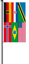 Nationalfahne mit Motiv Hochformat 120x300cm