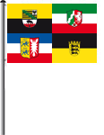 Bundesland Querformat mit Wappen 120x80cm