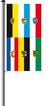 Bundesland Hochformat mit Wappen 150x500cm