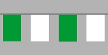 Flaggenkette grün - weiß 30x45