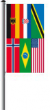 Nationalfahne mit Motiv Hochformat 80x200cm